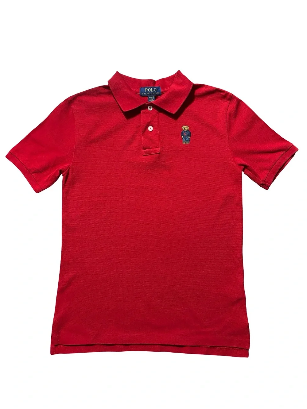 Ralph Lauren Red Polo Bear Short Sleeve Kids Polo